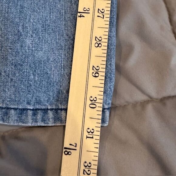 Vintage Y2K OTB One Tuff Babe Jeans Pink Paint Split Hem Medium Wash Size 7/8 - Picture 11 of 14